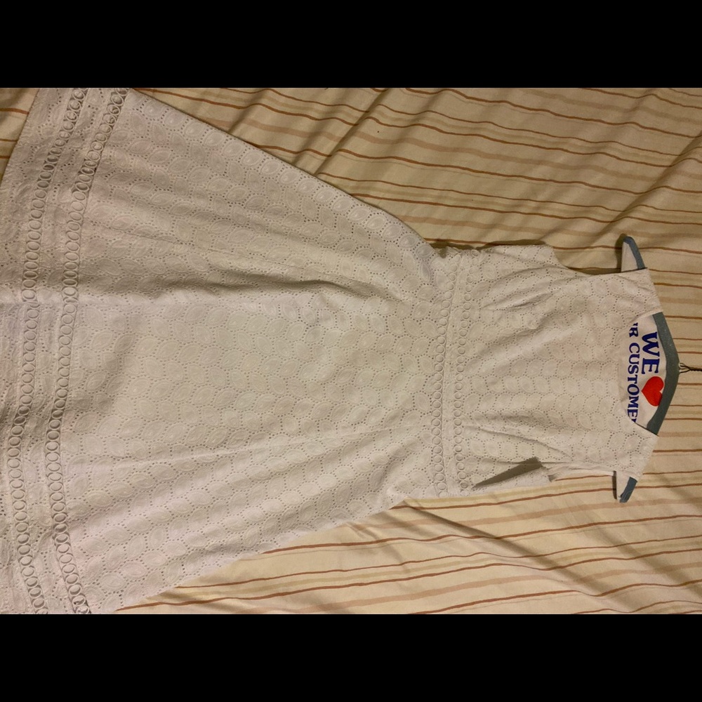 White Patterned Calvin Klein Dress size 2